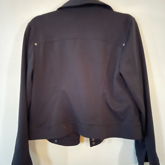 Nicole miller black bomber jacket. Purchased but never worn. - Picture 2 of 4